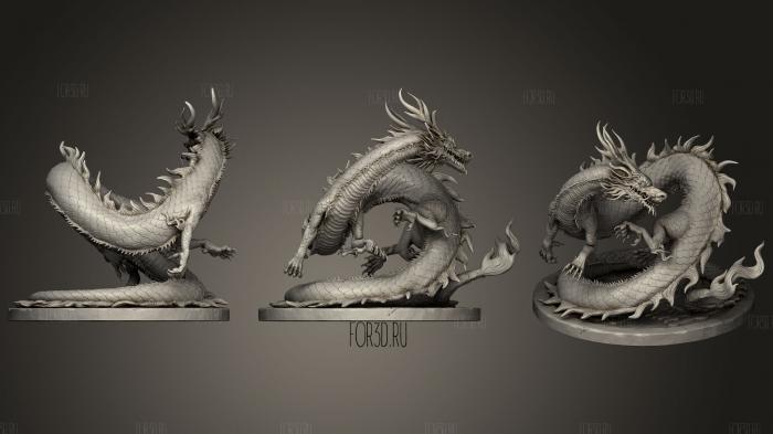 Азиатская Скульптура Дракона 3d stl модель для ЧПУ